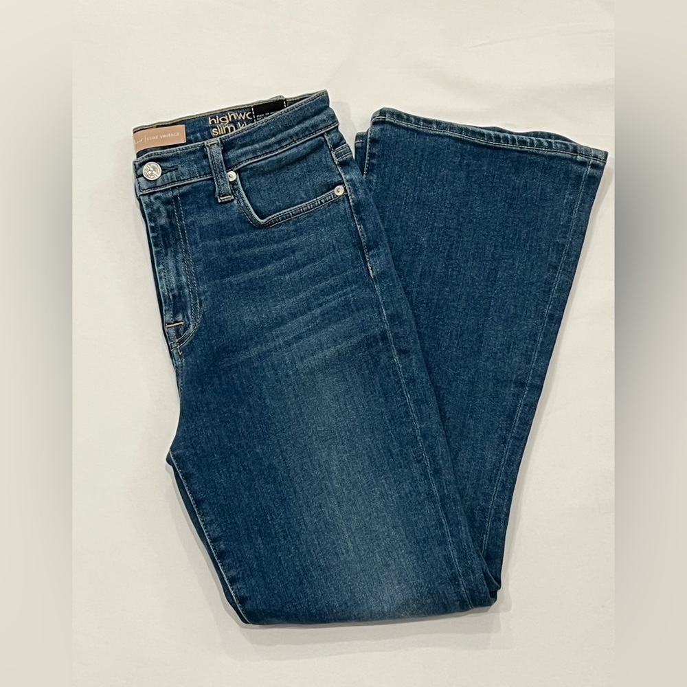 7 for Mankind High waisted slim kick jeans size 28, lightly used